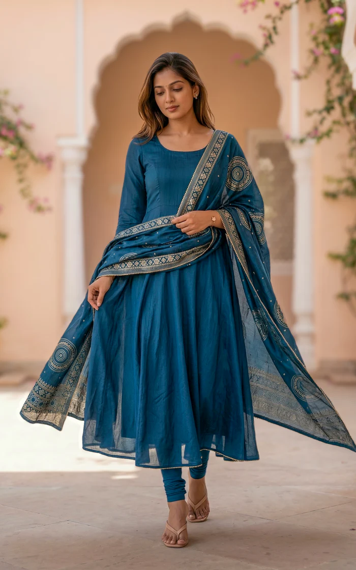 Elegant Panel Cut Anarkali